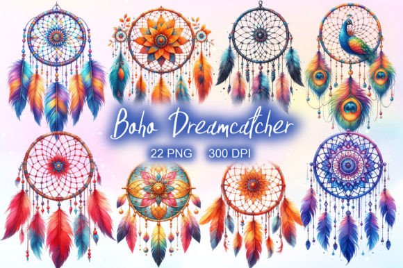 Download Watercolor Boho Dreamcatcher Clipart PNG - Boho dreamcatcher Collection