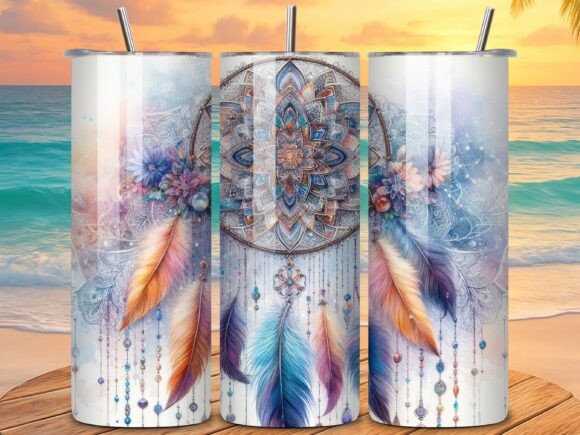 Download Boho Dreamcatcher Mandala Tumbler Wrap - Boho dreamcatcher Collection