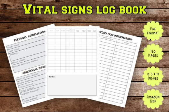 Download Vital Signs Log Book for Amazon KDP - Vital Collection