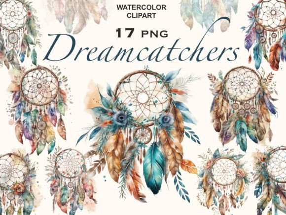 Download Boho Dreamcatcher, Watercolor Clipart - Boho dreamcatcher Collection