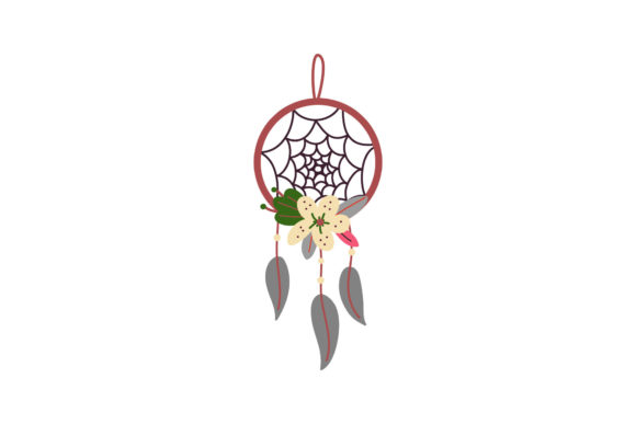 Download Boho Dreamcatcher Decorated with Feather - Boho dreamcatcher Collection