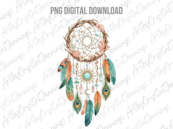 Download Watercolor Boho Dreamcatcher PNG - Premium Bundle