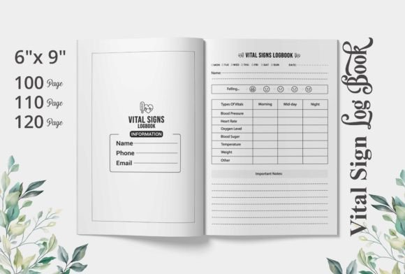 Download Vital Sign Log Book | KDP Interior - Vital Collection
