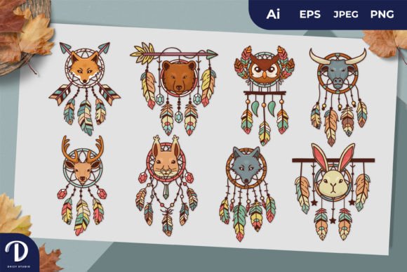 Download Various Animal on a Dreamcatcher Bundle - Dreamcatcher bundle Collection